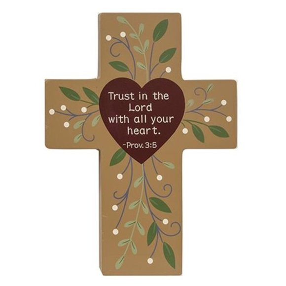 Other - NWT Trust Scripture Wooden Cross Decor